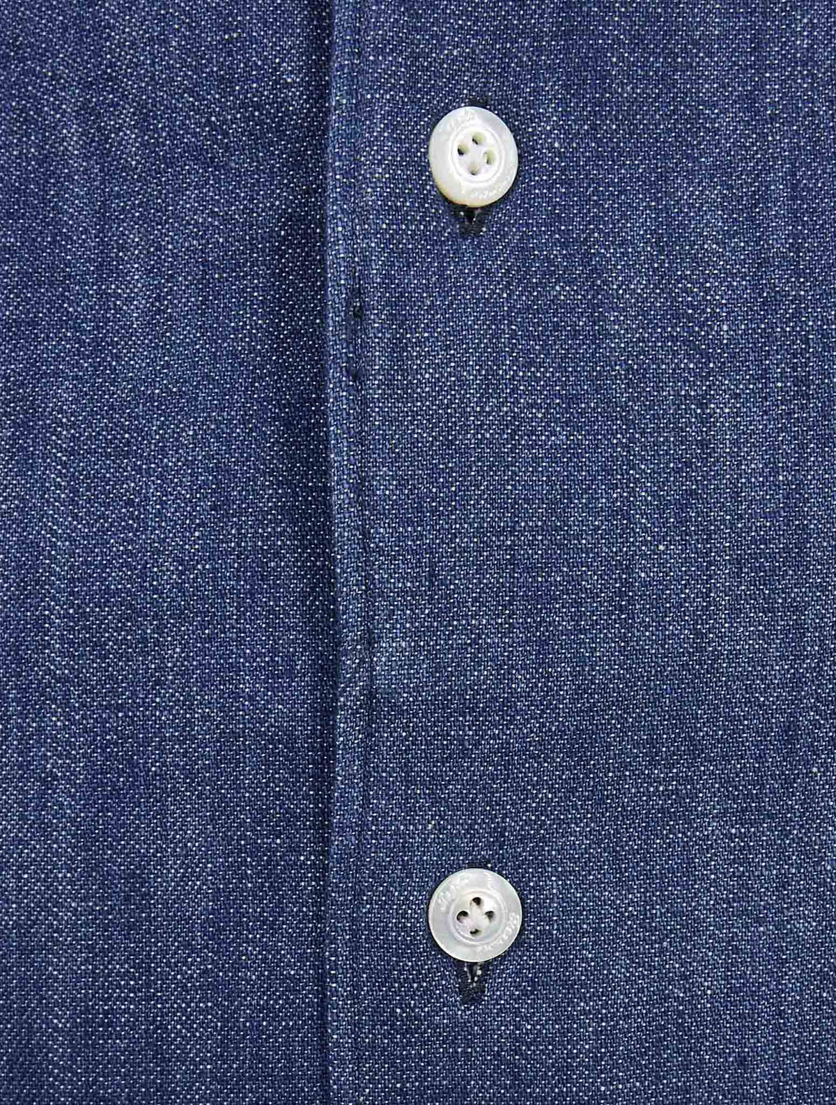 Finamore 1925 Blue Cotton Shirt