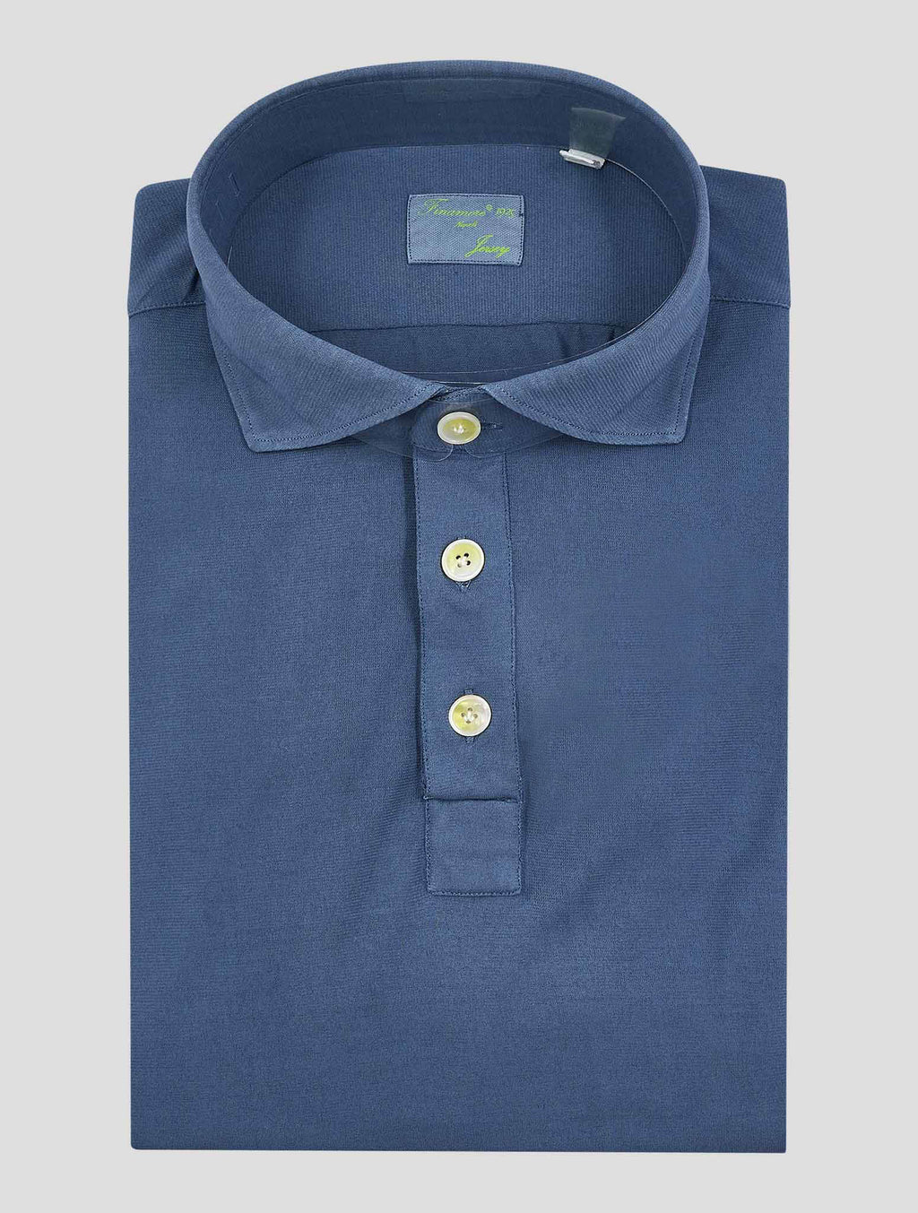 Finamore 1925 Blue Cotton Shirt