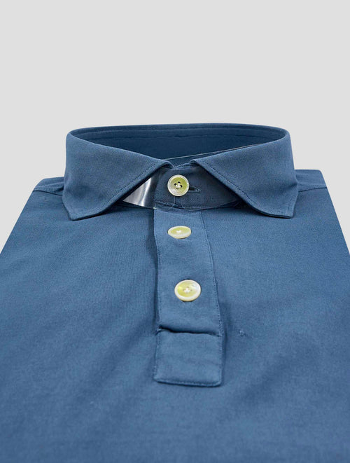 Finamore 1925 Blue Cotton Shirt