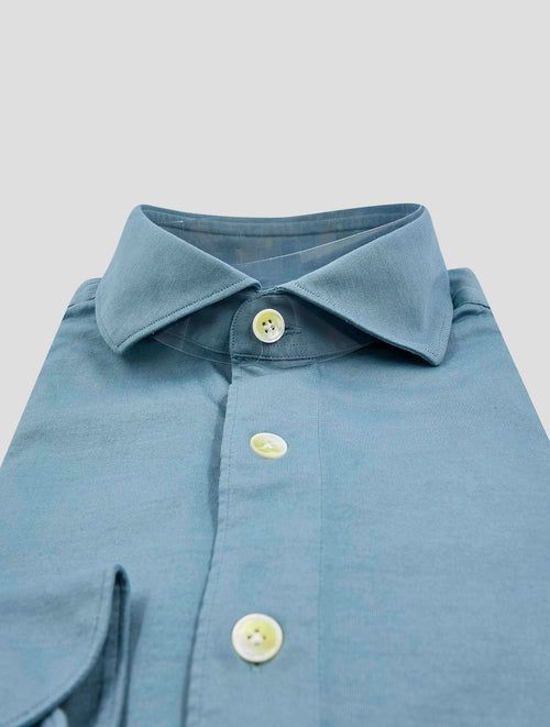 Finamore 1925 Light Green Cotton Shirt