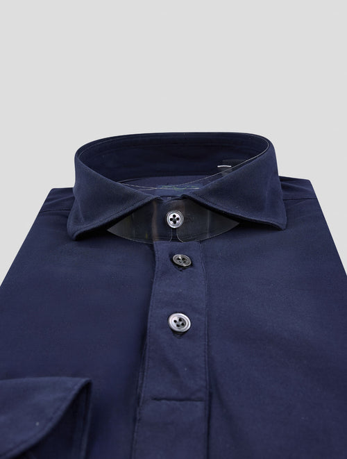 Finamore 1925 Dark blue Cotton Polo Shirt