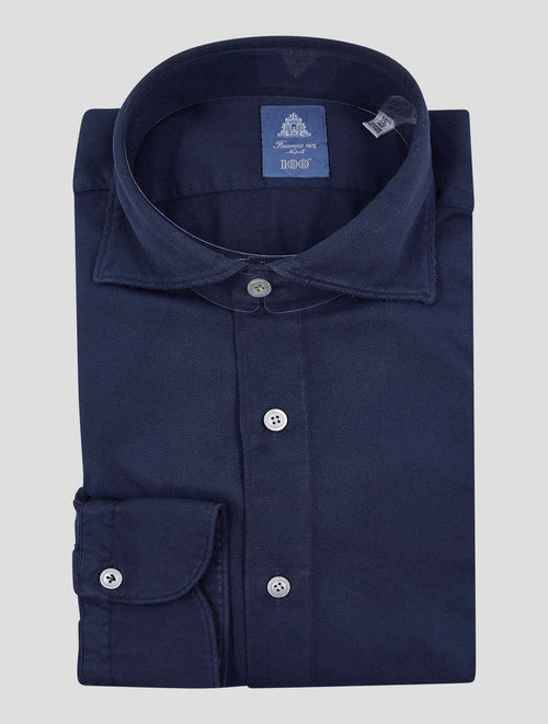 Finamore 1925 Dark blue Cotton Shirt