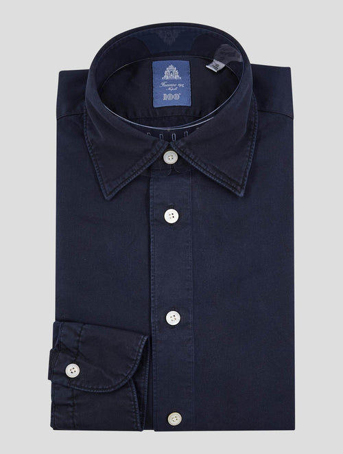 Finamore 1925 Dark blue Cotton Shirt