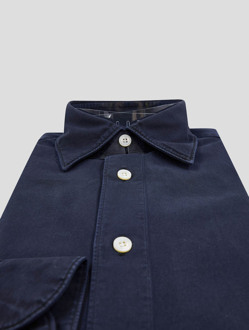 Finamore 1925 Dark blue Cotton Shirt