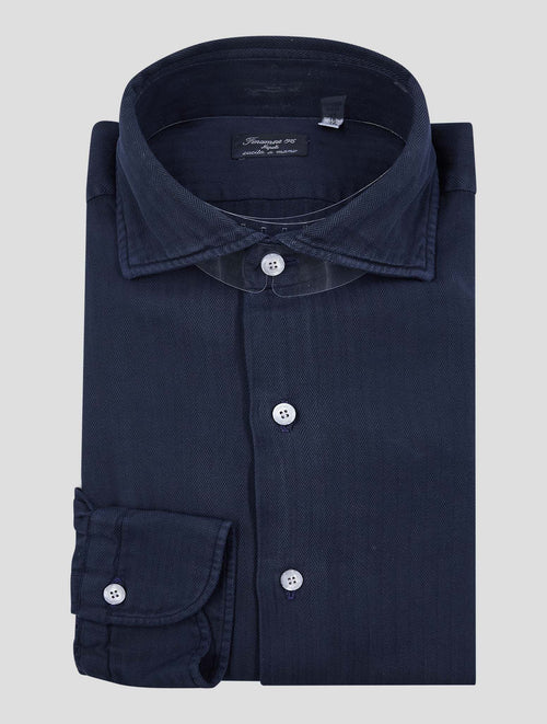 Finamore 1925 Dark blue Cotton Shirt