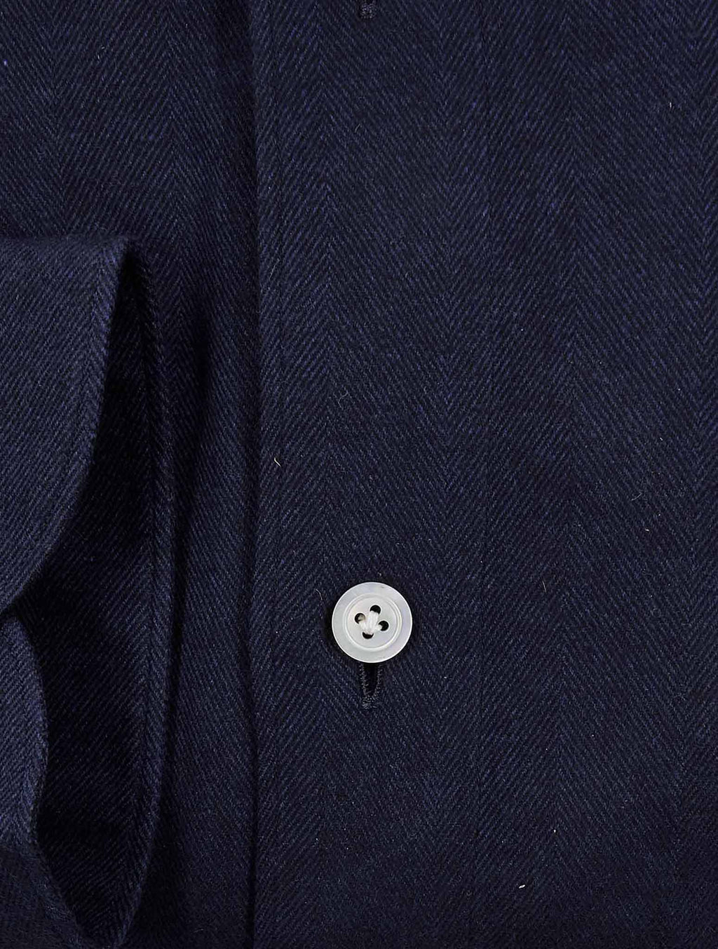Finamore 1925 Dark Blue Cotton Lyocell Shirt