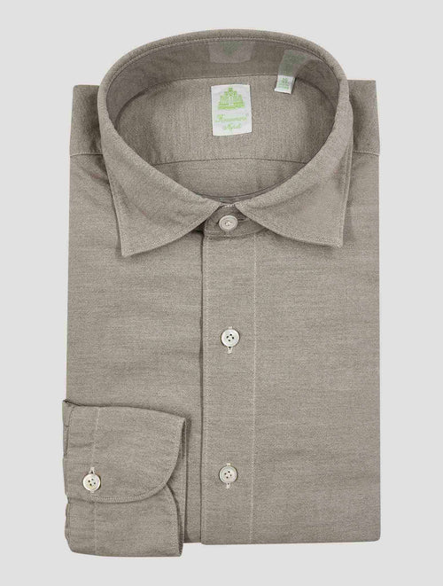 Finamore 1925 Beige Cotton Shirt