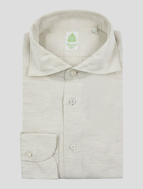 Finamore 1925 Beige Linen Cotton Shirt