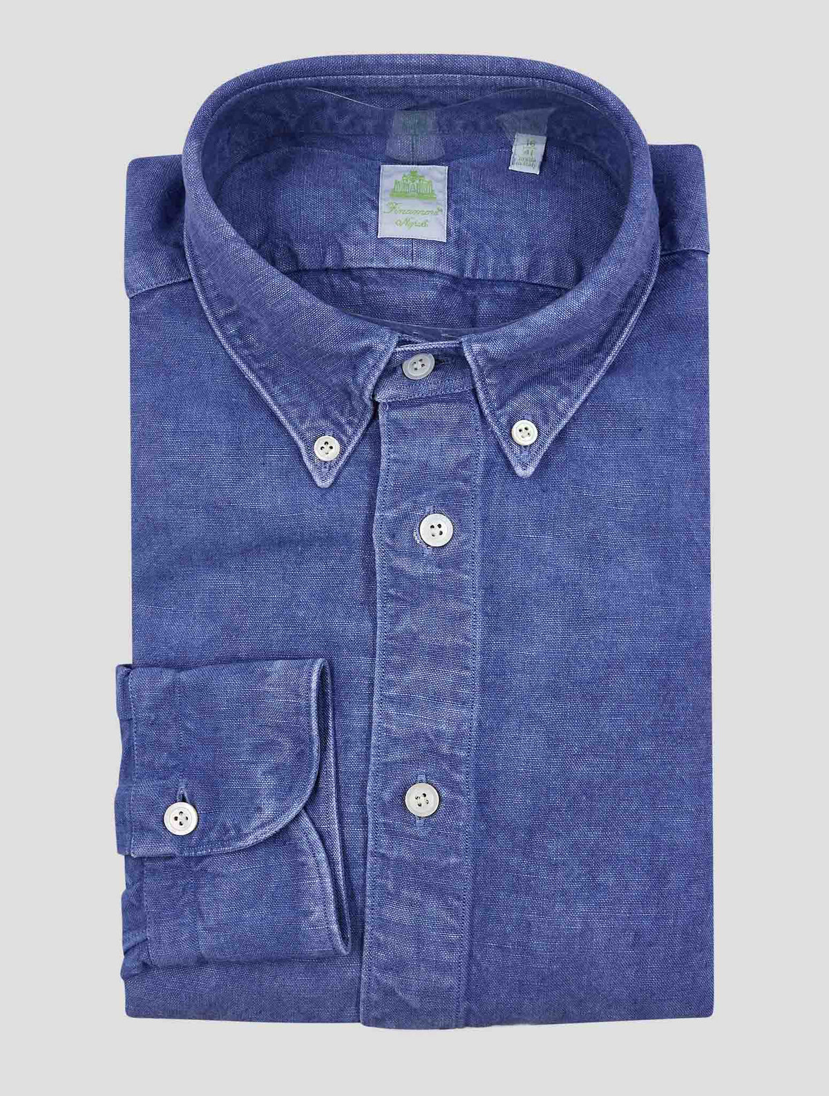 Finamore 1925 Blue Linen Shirt