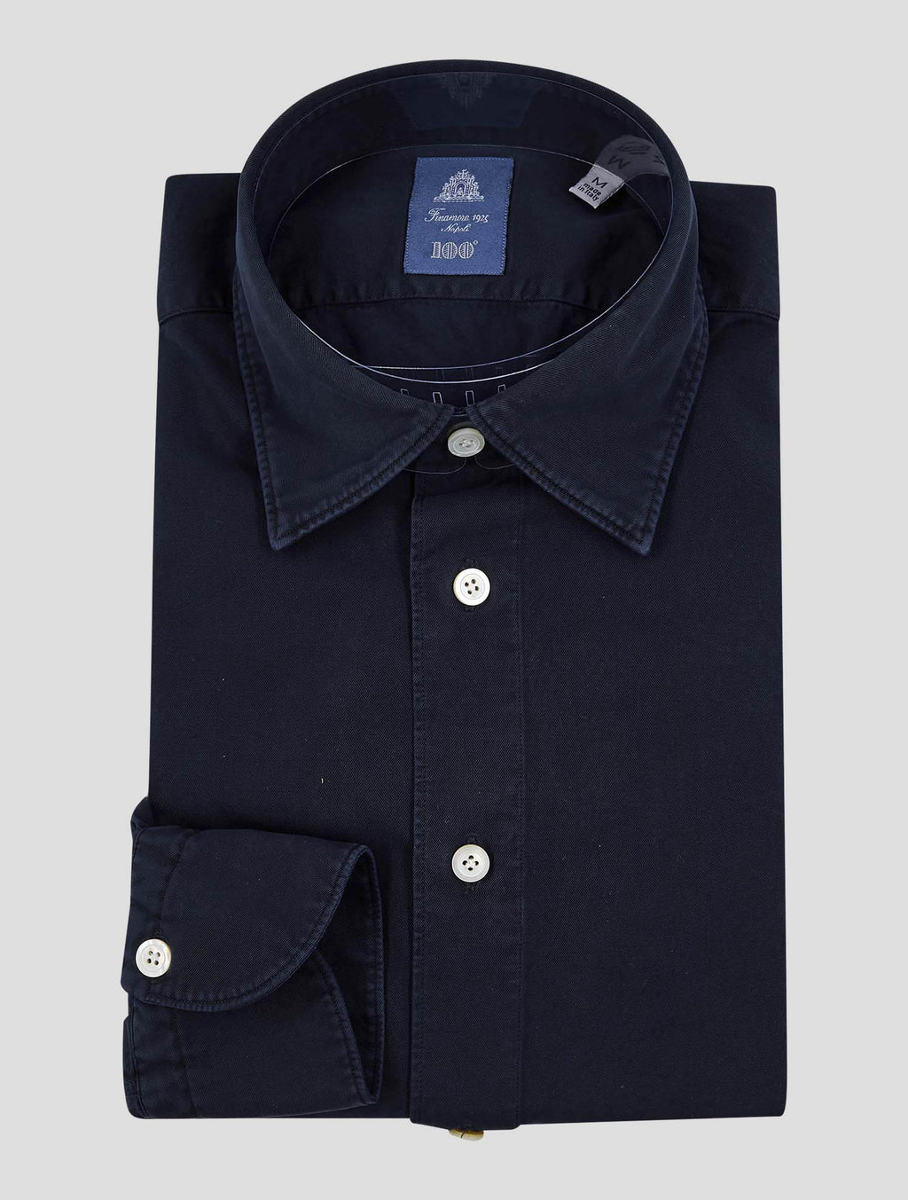 Finamore 1925 Dark blue Cotton Shirt