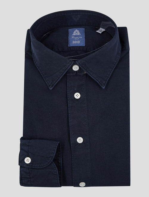Finamore 1925 Dark blue Cotton Shirt