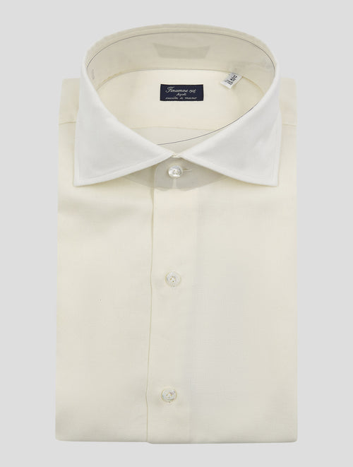 Finamore 1925 Ivory Cotton Cashmere Shirt