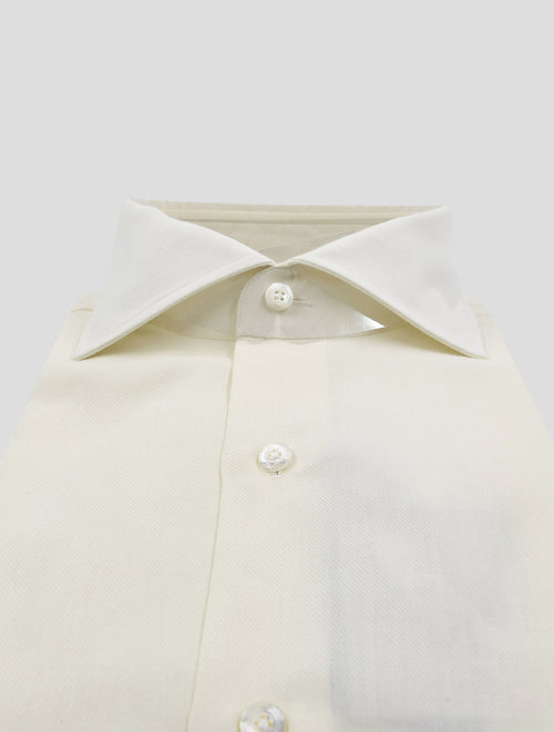 Finamore 1925 Ivory Cotton Cashmere Shirt
