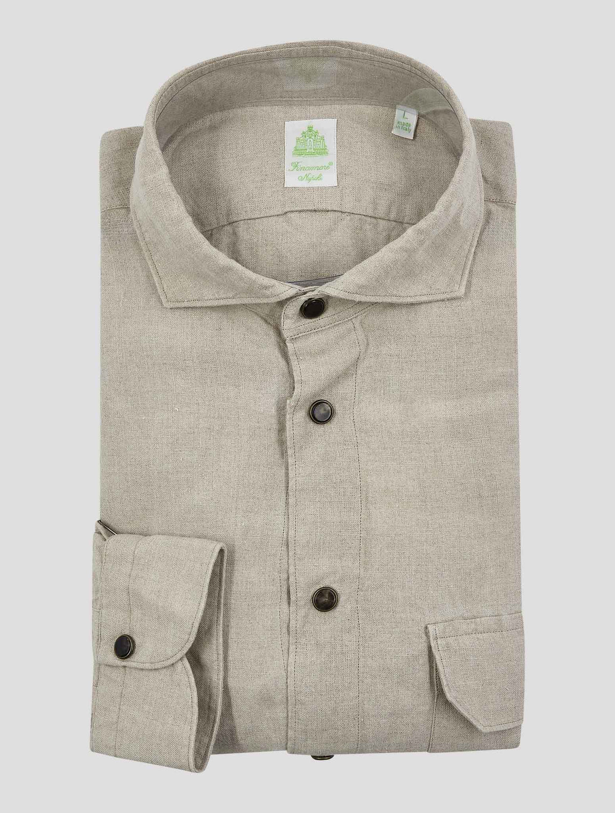 Finamore 1925 Beige Linen Shirt