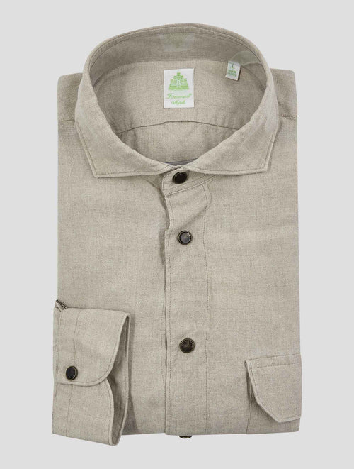 Finamore 1925 Beige Linen Shirt