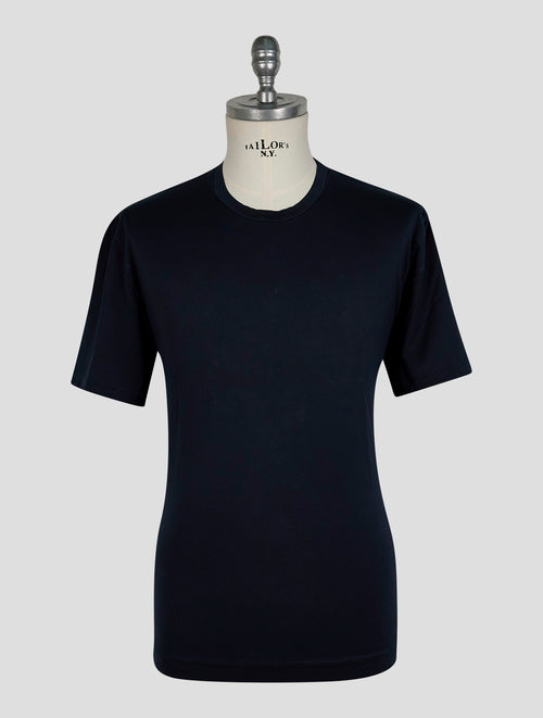 Finamore 1925 Dark Blue Cotton T-Shirt