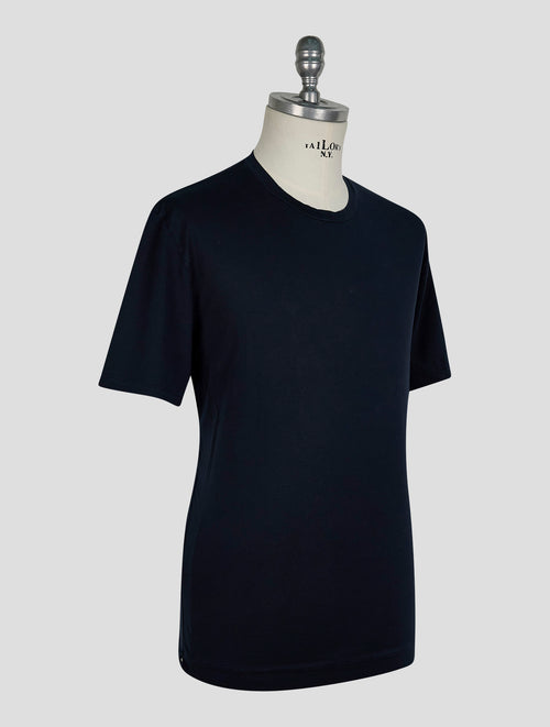 Finamore 1925 Dark Blue Cotton T-Shirt