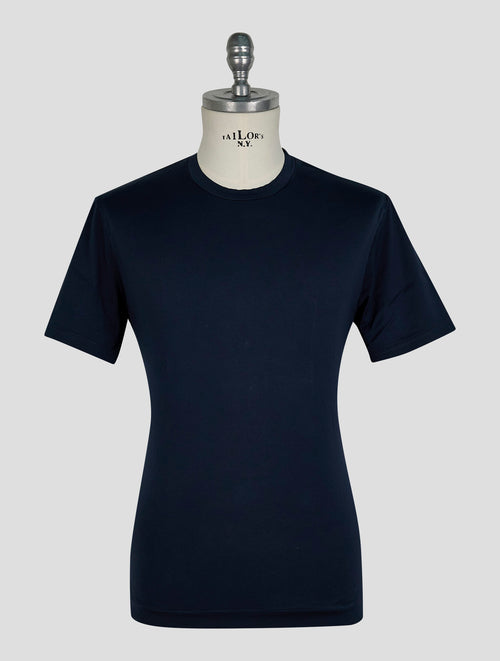 Finamore 1925 Dark Blue Cotton T-Shirt