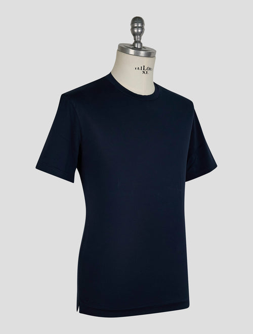 Finamore 1925 Dark Blue Cotton T-Shirt