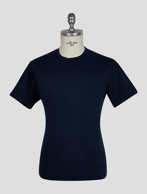 Finamore 1925 Dark Blue Cotton T-Shirt