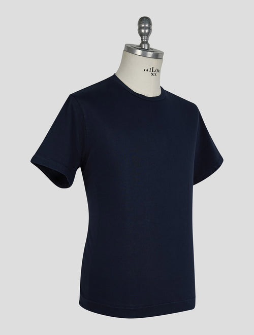 Finamore 1925 Dark Blue Cotton T-Shirt