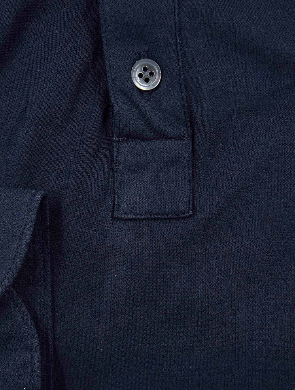 Finamore 1925 Dark Blue Cotton Polo Shirt