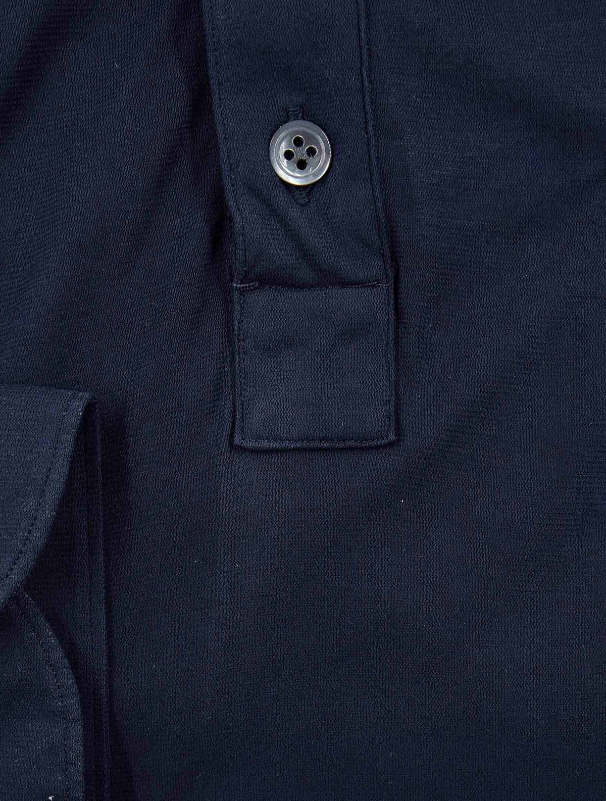 Finamore 1925 Dark Blue Cotton Polo Shirt