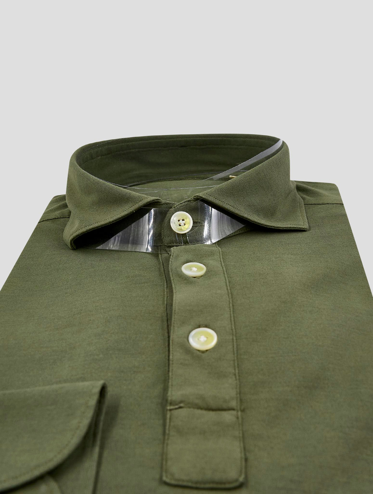Finamore 1925 Green Cotton Polo Shirt