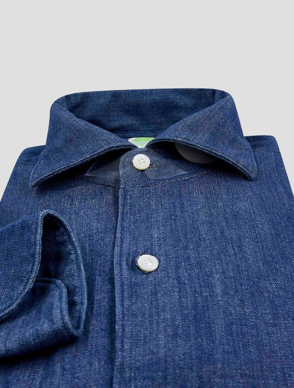 Finamore 1925 Blue Cotton Shirt