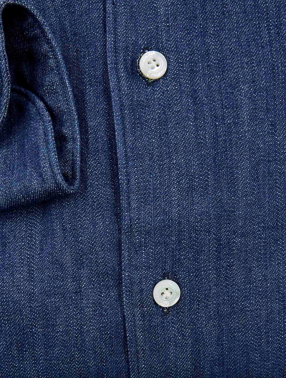 Finamore 1925 Blue Cotton Shirt