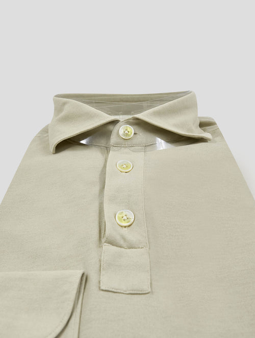 Finamore 1925 Beige Cotton Polo Shirt