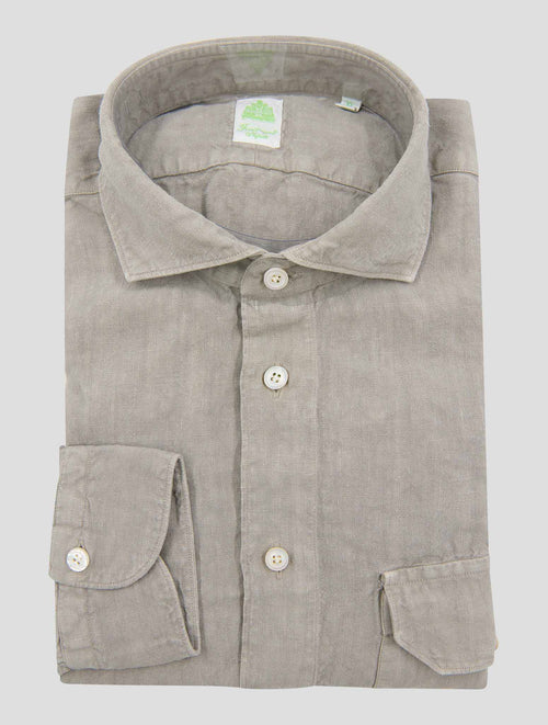 Finamore 1925 Beige Linen Shirt Salina