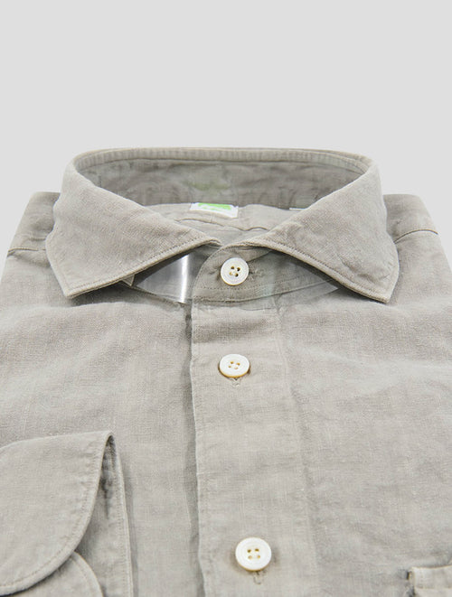 Finamore 1925 Beige Linen Shirt Salina