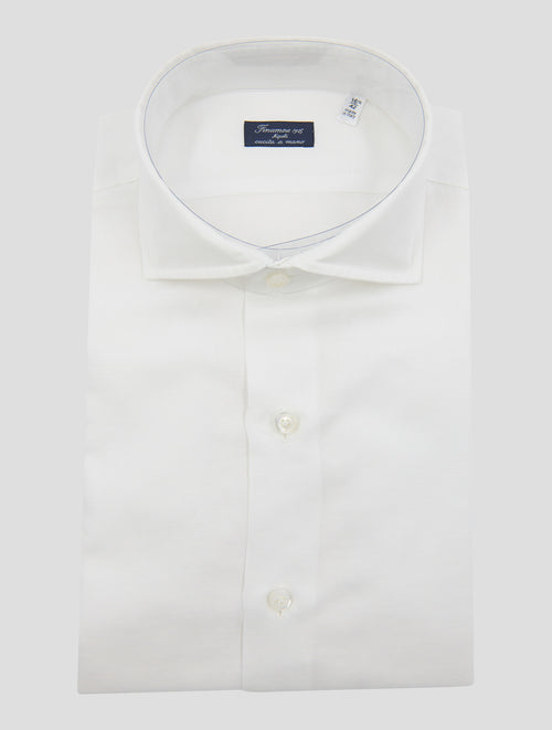 Finamore 1925 White Linen Cotton Shirt NAPOLI
