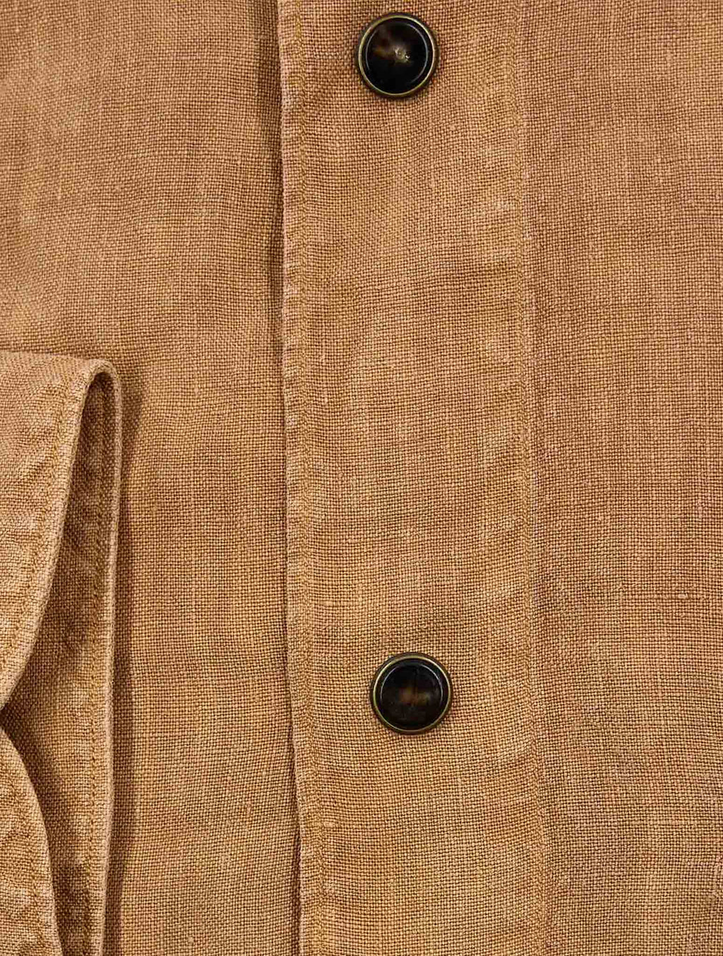 Finamore 1925 Pumpkin Linen Shirt Maratea