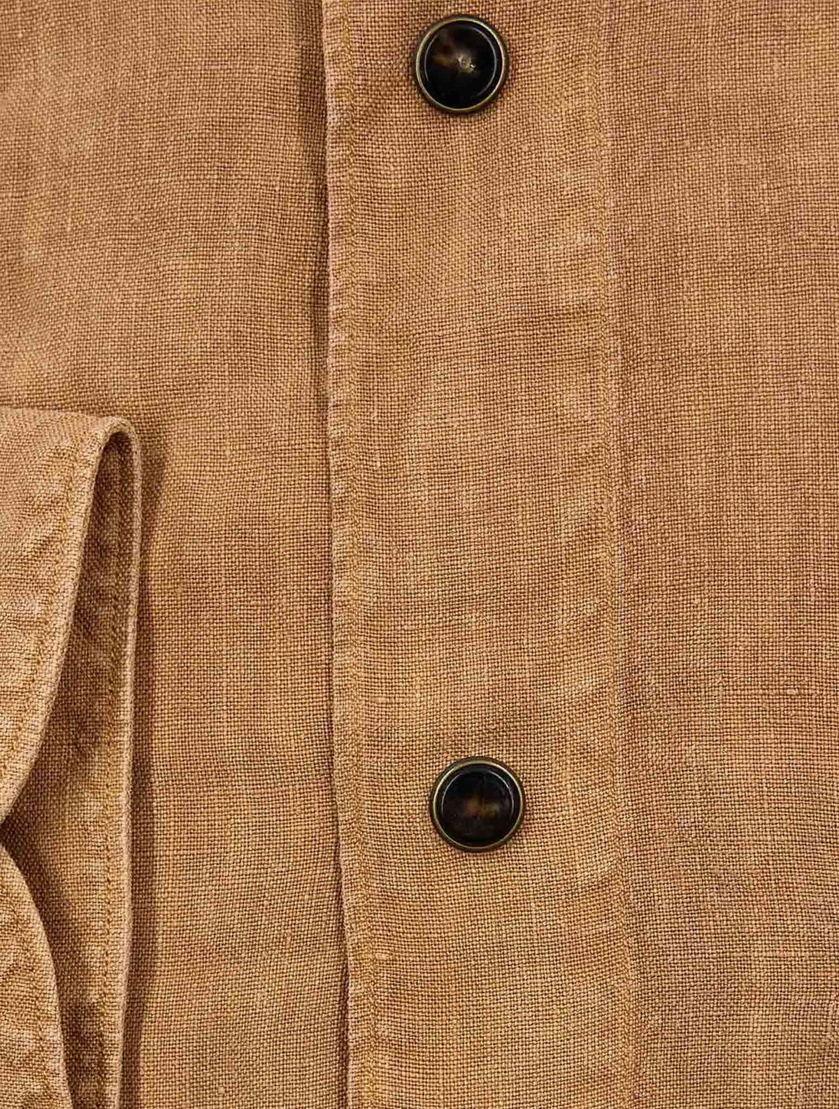 Finamore 1925 Pumpkin Linen Shirt Maratea