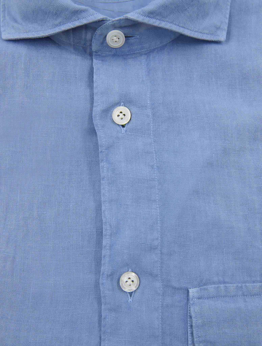 Finamore 1925 Blue Linen Shirt Springtg