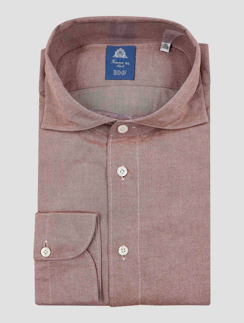 Finamore 1925 Red Cotton Shirt Verona22