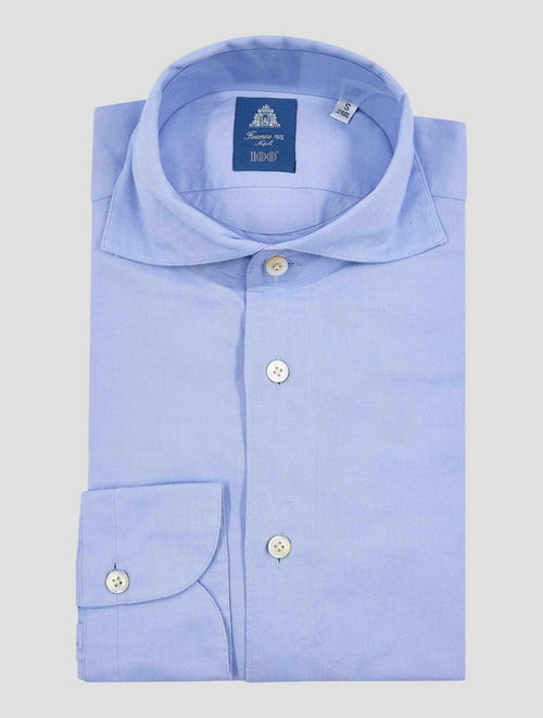 Finamore 1925 Light Blue Cotton Shirt Verona22