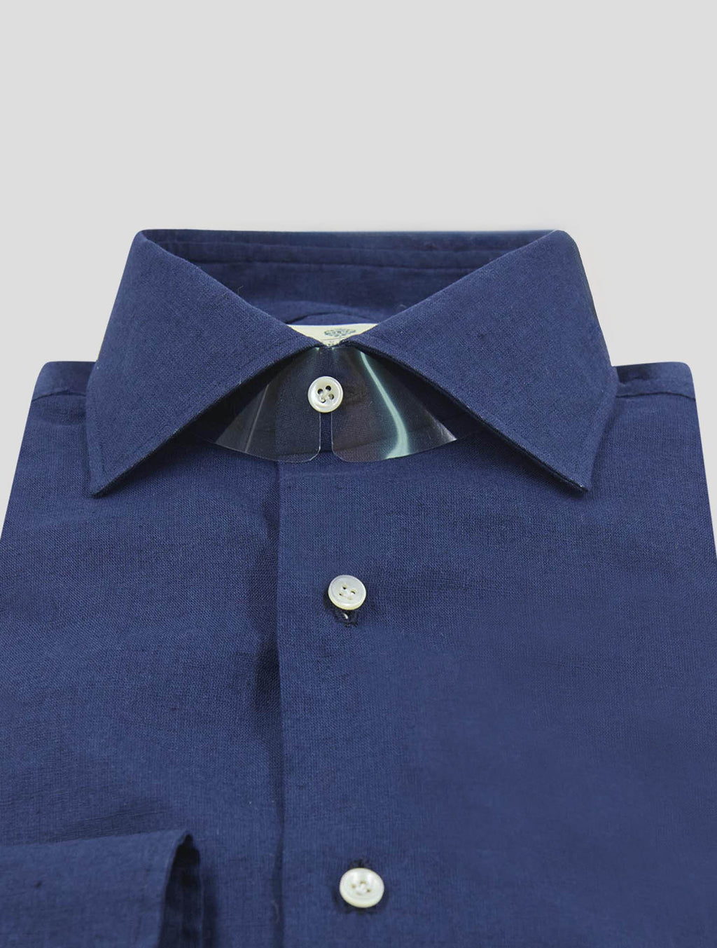 Luigi Borrelli Blue Linen  Shirt