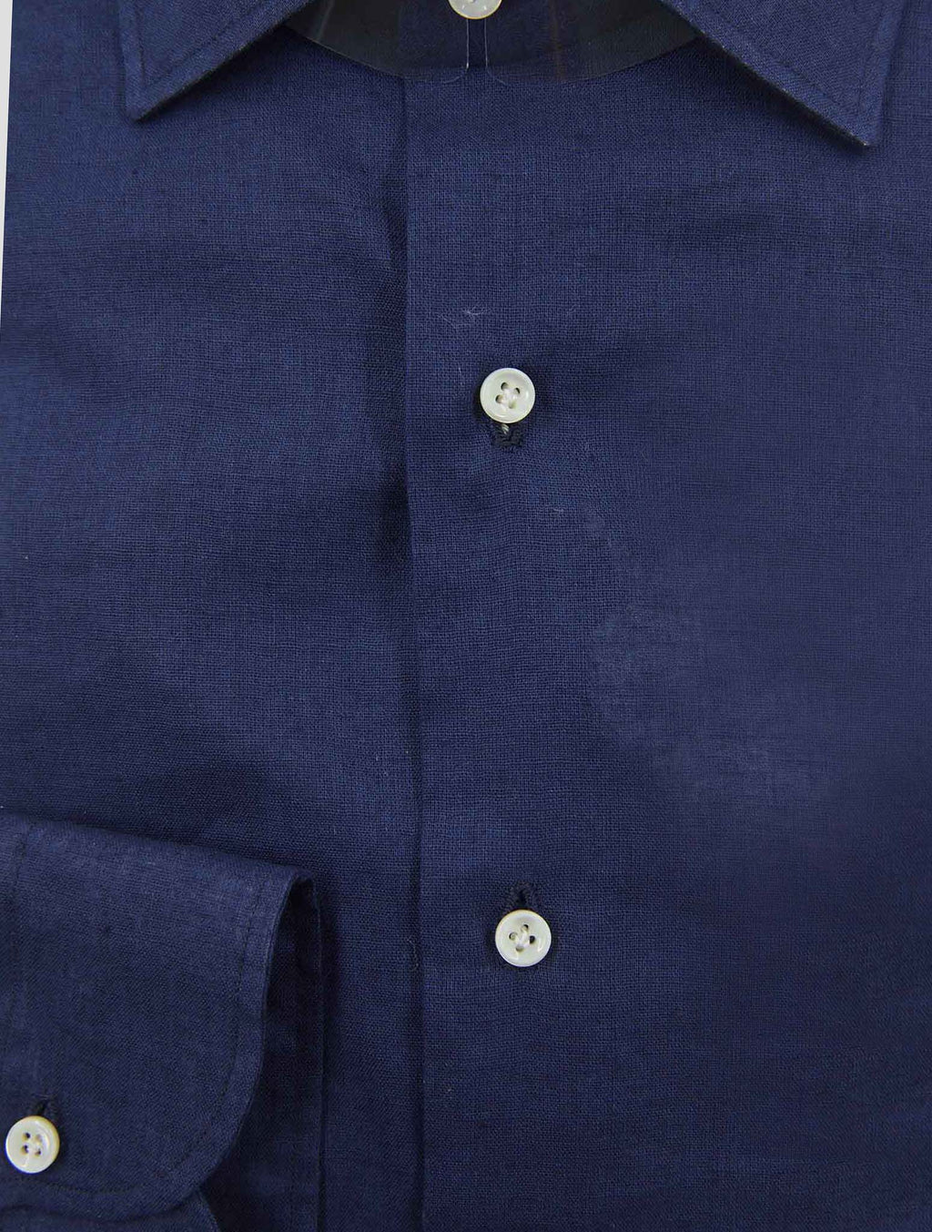Luigi Borrelli Blue Linen  Shirt