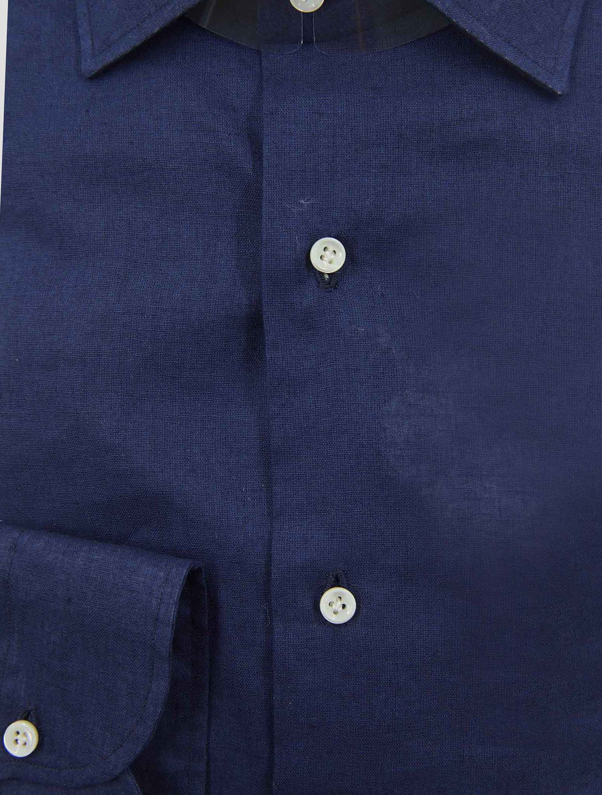 Luigi Borrelli Blue Linen  Shirt