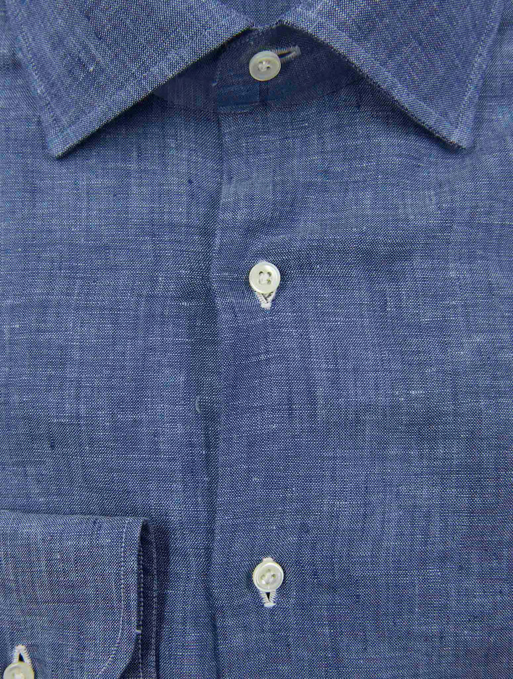 Luigi Borrelli Blue Linen  Shirt