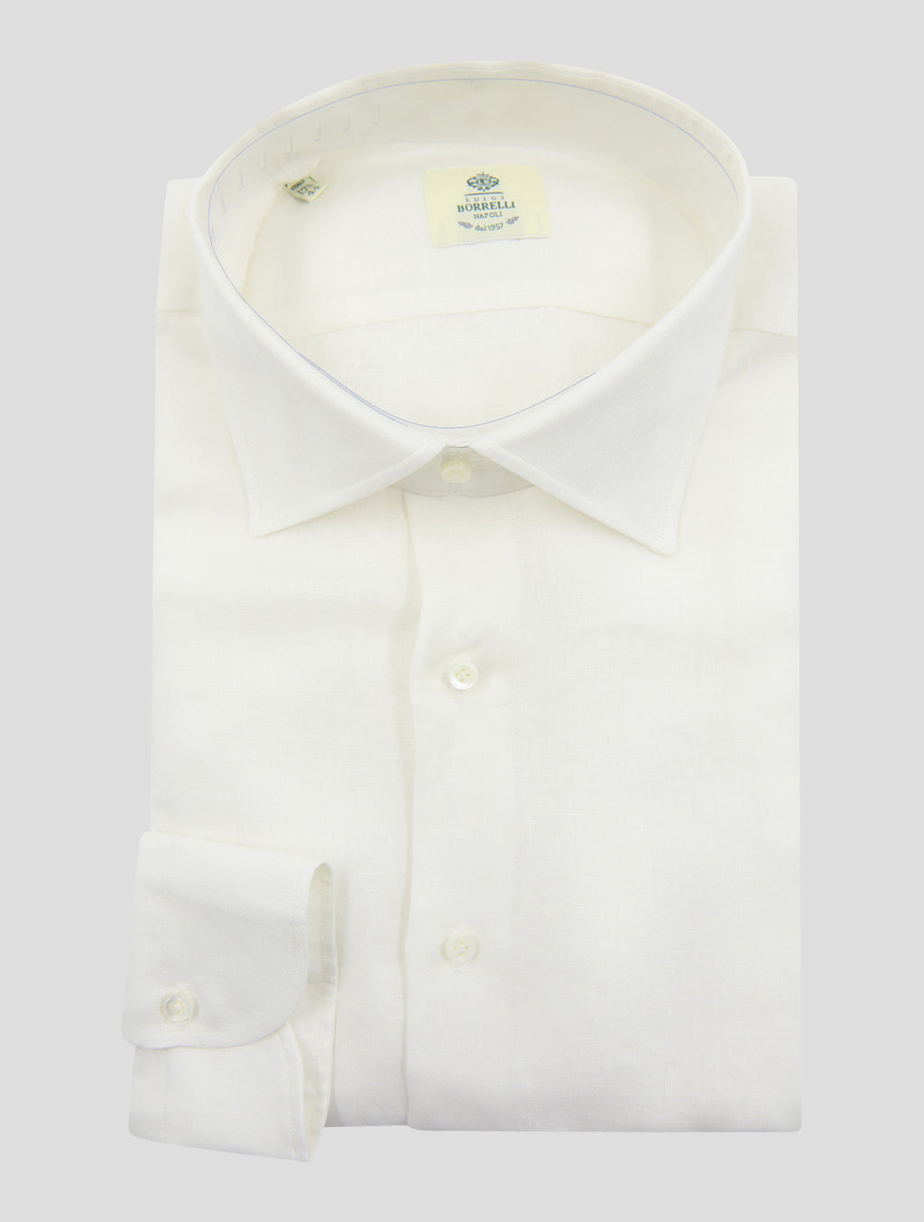 Luigi Borrelli White Linen  Shirt