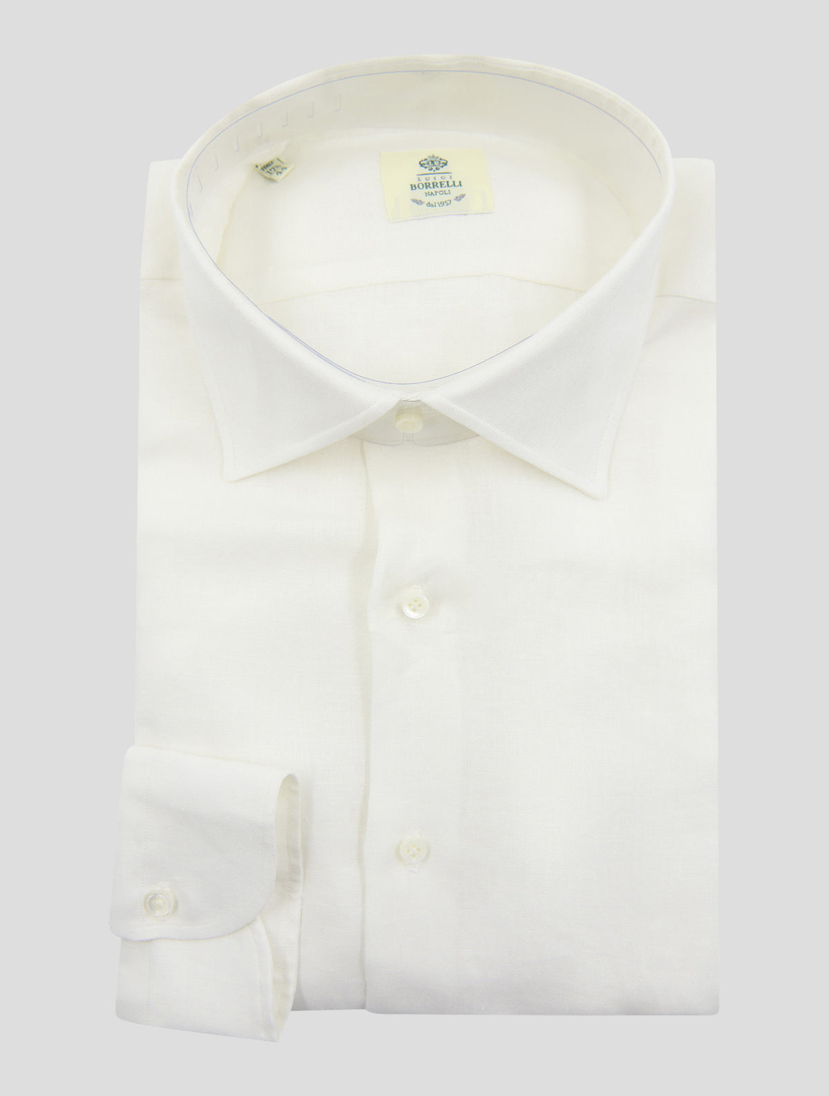Luigi Borrelli White Linen  Shirt