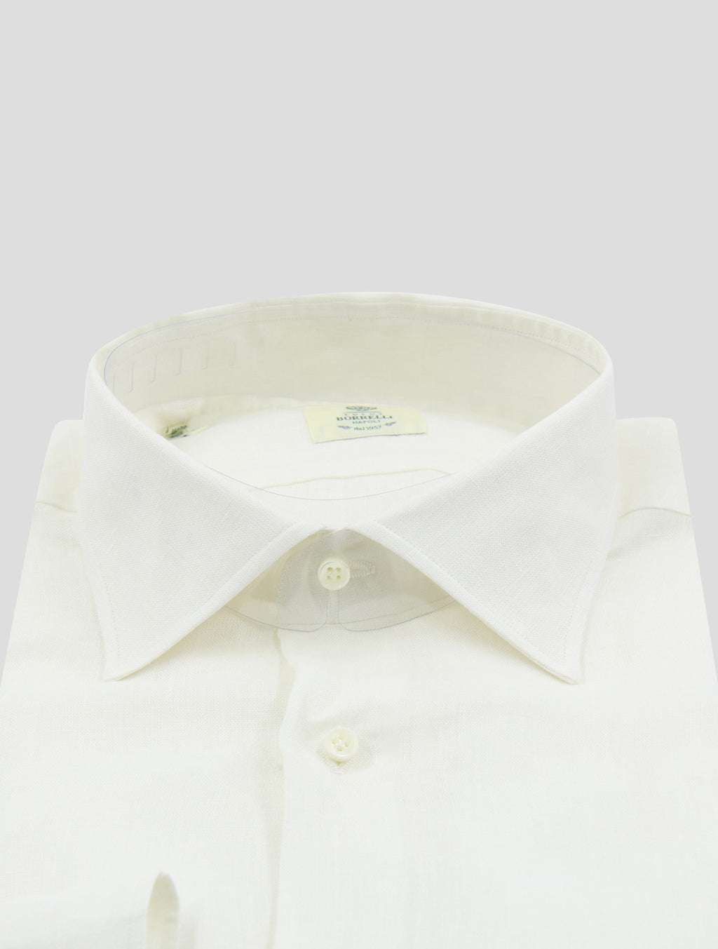 Luigi Borrelli White Linen  Shirt