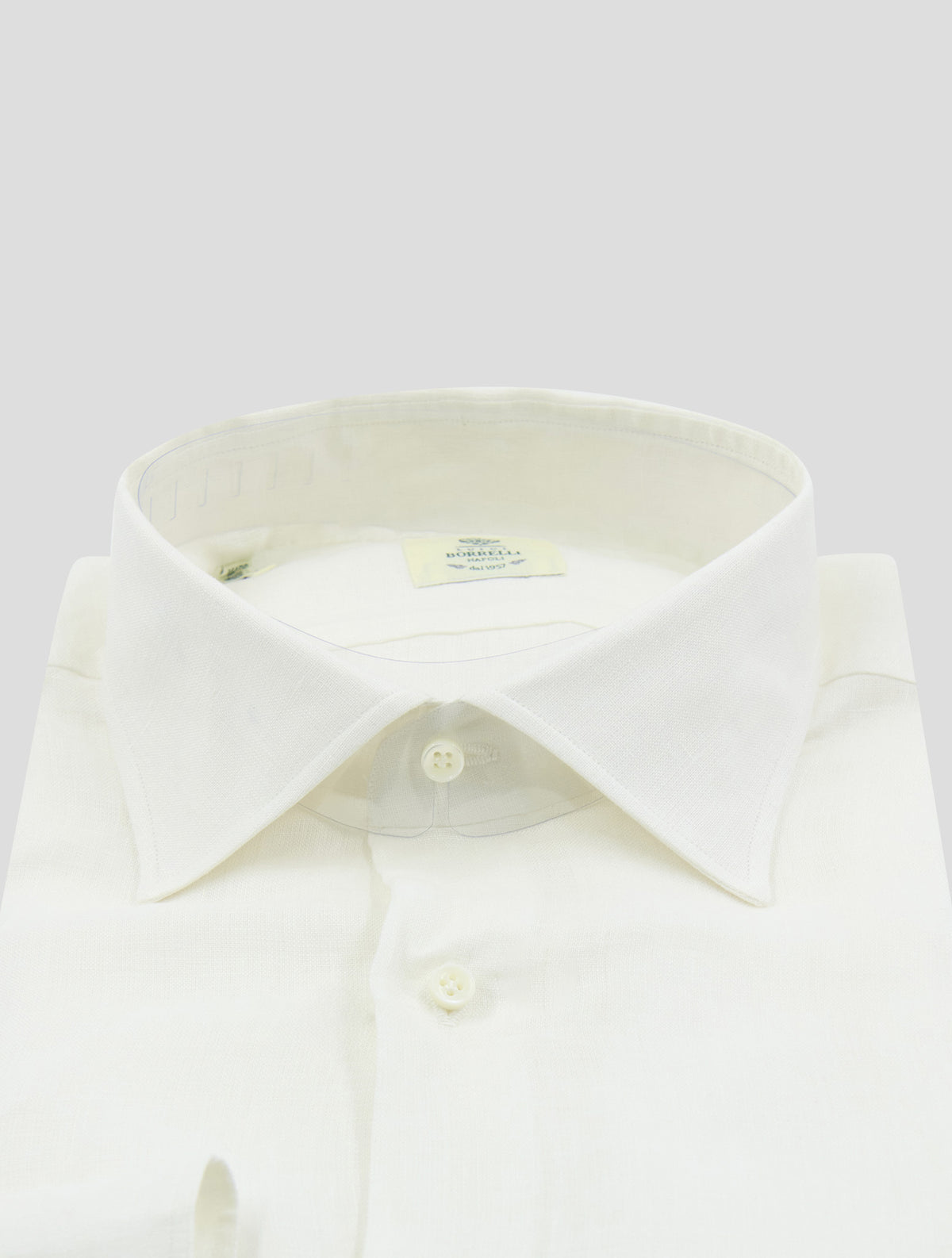 Luigi Borrelli White Linen  Shirt
