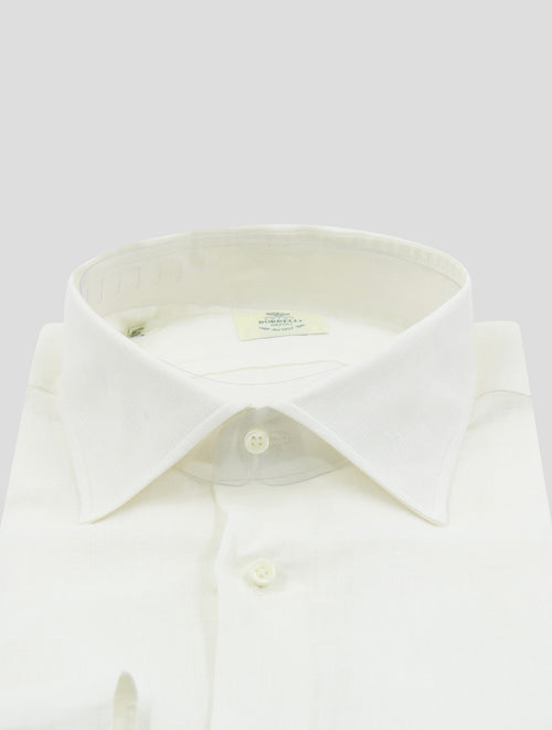 Luigi Borrelli White Linen  Shirt