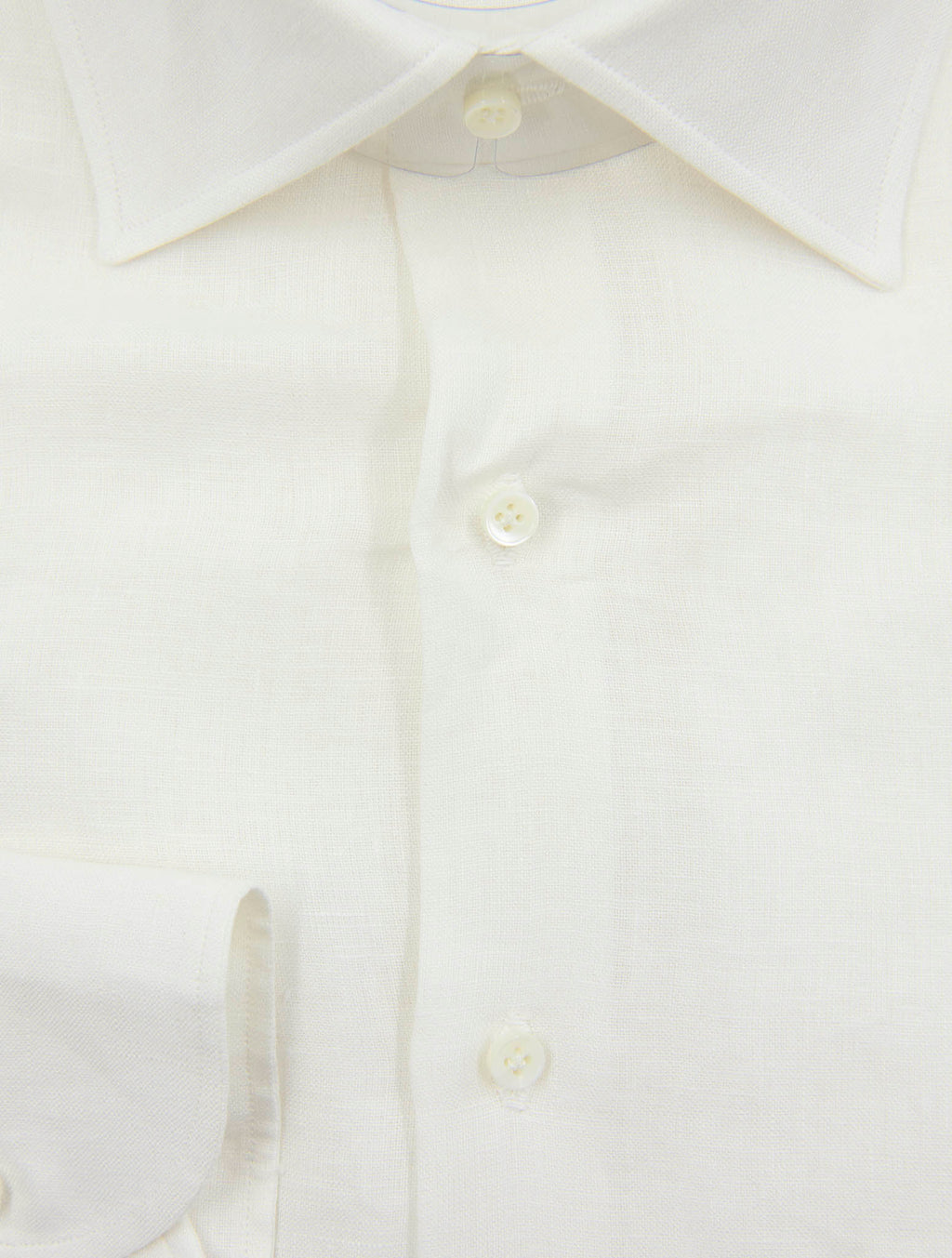 Luigi Borrelli White Linen  Shirt