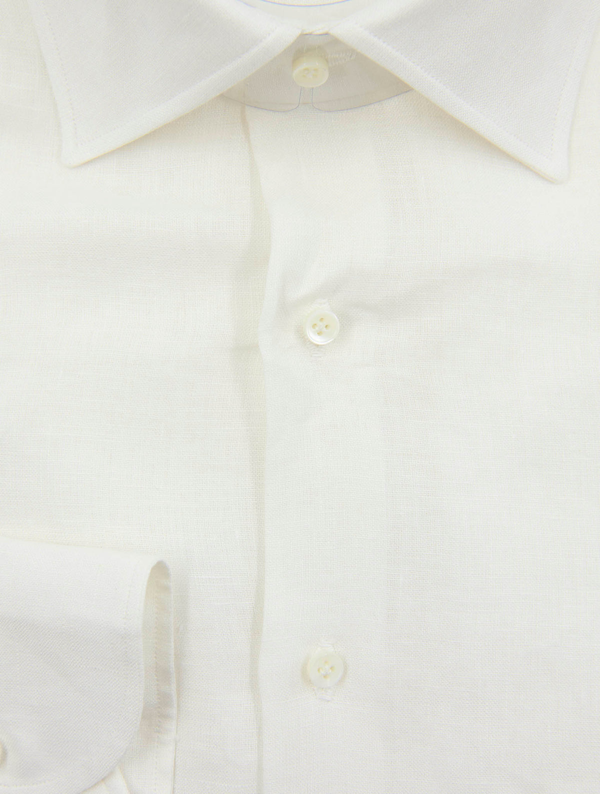 Luigi Borrelli White Linen  Shirt